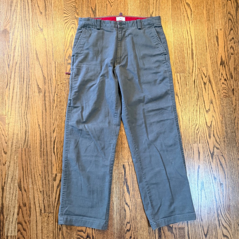 Vintage Dockers Relaxed Fit Chino Pants Side Zipper Pocket 34x30 Green‎